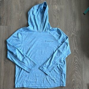 LIKE NEW Vineyard Vines Men's Blue Hooded Shirt size L